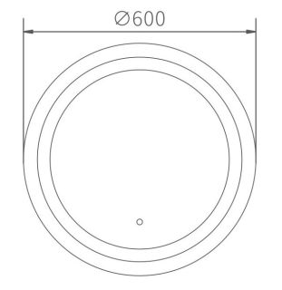 Зеркало с LED подсветкой Haiba HB662 60см